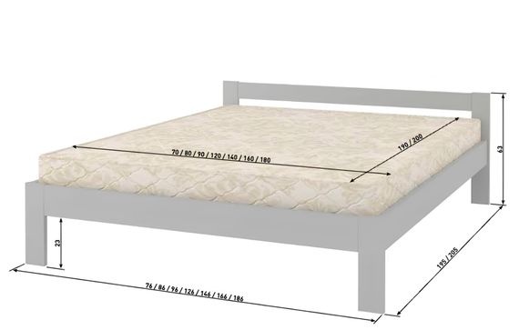 Односпальне ліжко Mebigrand Делі Горіх світлий 80х190 см (MBG-2202) | Зображення 2