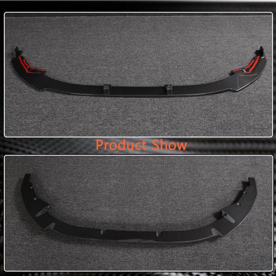 Накладка на передній бампер Lip (для S-Line SD 2020-2023, Карбон) для Ауди A3 2020- рр | Зображення 2