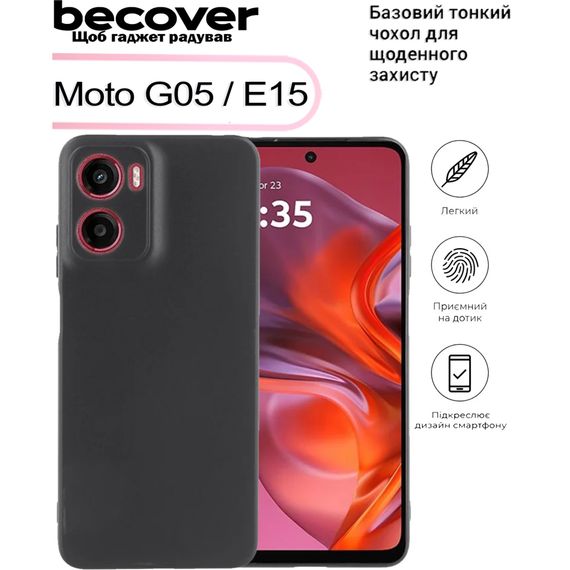 Чохол до мобільного телефона BeCover Motorola Moto G05 / E15 Black (713476) | Зображення 4