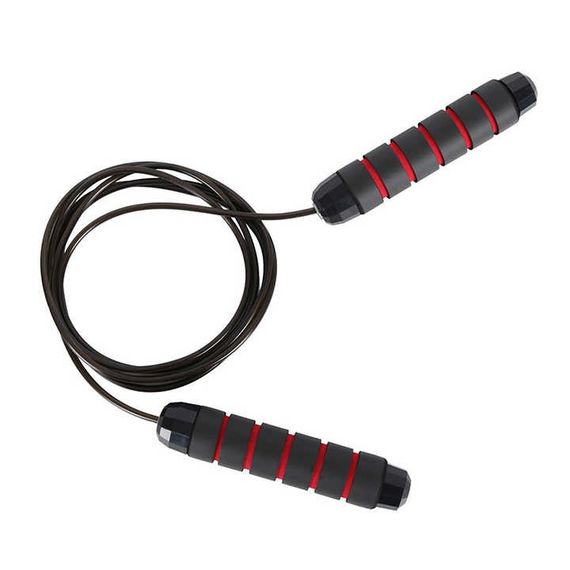 Скакалка швидкісна PowerPlay 4210 Power Weighted Jump Rope Чорна (2,7m.) | Зображення 1