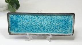 Тарілка прямокутна Olens Блу-лейк 101-0252 29.5х10х1.5 см