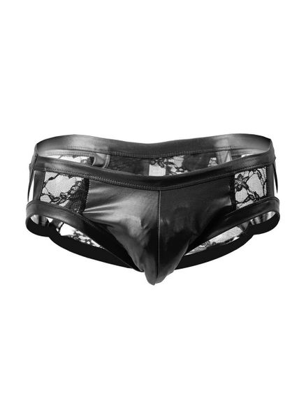 Трусы мужские Star Night с кружевом и вырезами, черные, M sexstyle | Зображення 3