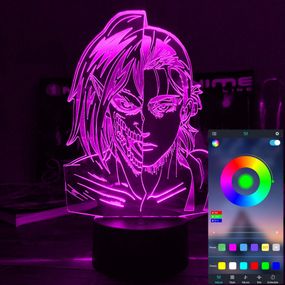 Акриловий світильник-нічник керування з телефона Ерен Єгер tty-n001737