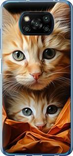 Чехол на Xiaomi Poco X3 Котики 2 из пластика FCh_052065