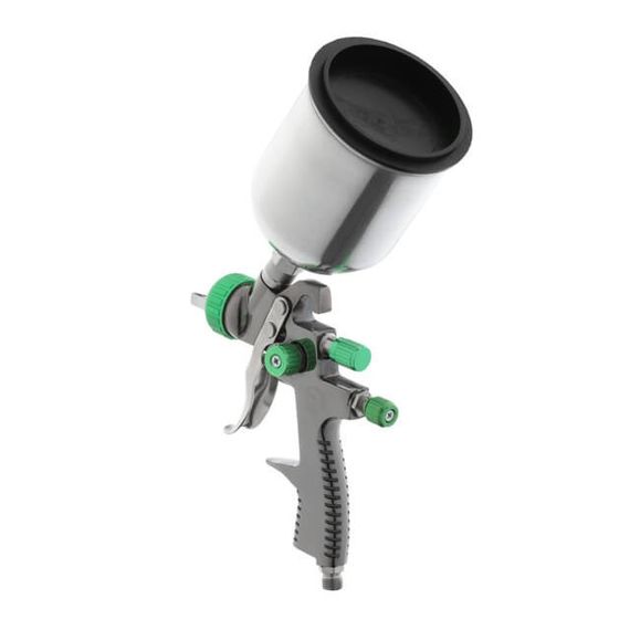 Фарбопульт пневматичний LVLP GREEN професійний, верхній металевий бачок INTERTOOL PT-01311 | Зображення 3
