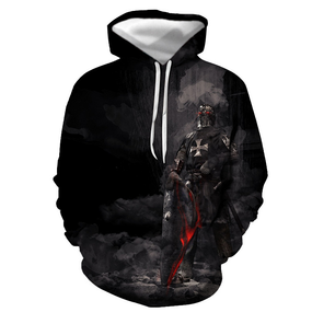 Худі в стилі хрестоносців Medieval Armor 3D Чорний XL (sv1912), 3XL