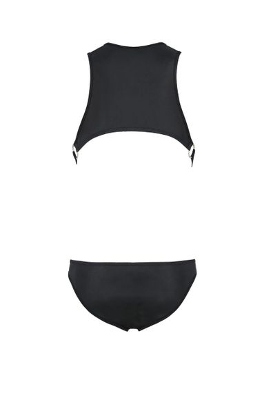 Чоловіче шкіряне боді Passion 056 ADAM XXL/XXXL Black, заклепки Sex Aura | Зображення 3