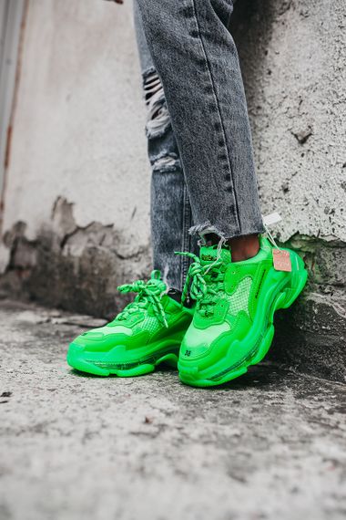 Кросівки B*lenc/aga Tr!ple S Neon Green, В'єтнам 0109 36 | Зображення 8