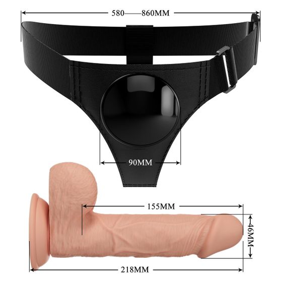 Страпон женский Pretty Love - HARNESS BRIEFS Jerry, BW-022089NR Sex Aura | Зображення 8