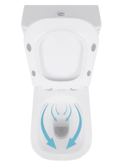 Унітаз підлоговий Qtap Presto Quadro Rimless з сидінням Slim Duroplast/ Soft-close/ Quick Release QT24221215AW | Зображення 6