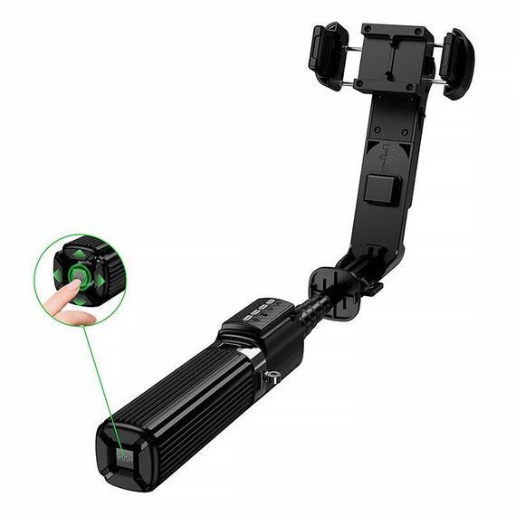 Монопод для селфи Hoco DYY06 трипод + съемный BT пульт + стабилизатор Black | Зображення 2