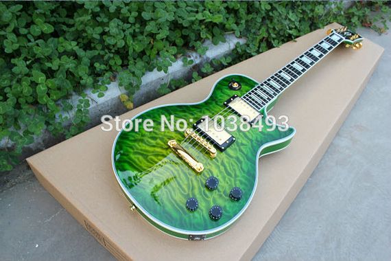 Электрогитара Gibson Les Paul Custom Brown Green China | Зображення 4