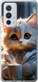 Чохол на OnePlus 9RT Білий кіт "5646u-2520-2448"