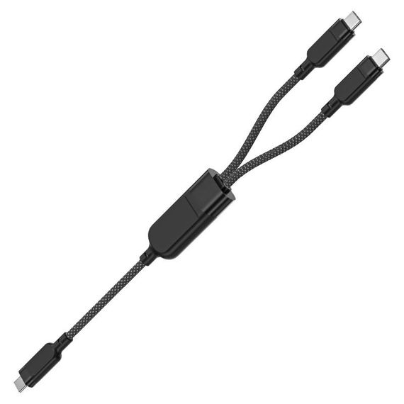 Дата кабель Acefast C5-11 USB-C to 2xUSB-C 100W (1.2m) Black | Зображення 3