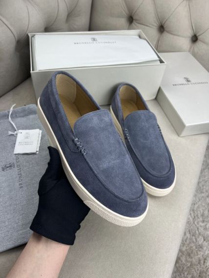 Мокасини Brunello Cucinelli Gray Purple темно-сірі ob422 | Зображення 5