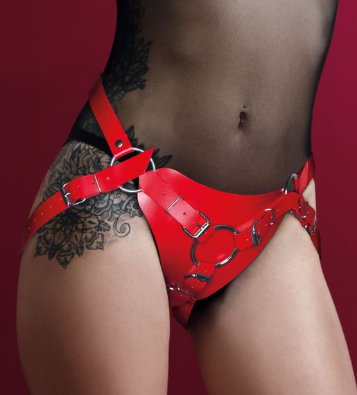 Труси для страпона Feral Feelings Strap-on Harness Red, red | Зображення 1