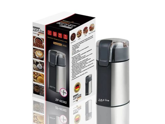 Кофемолка электрическая Zepline ZP-00362 500 Вт, чаша до 100 г, нож из нержавеющей стали | Зображення 5