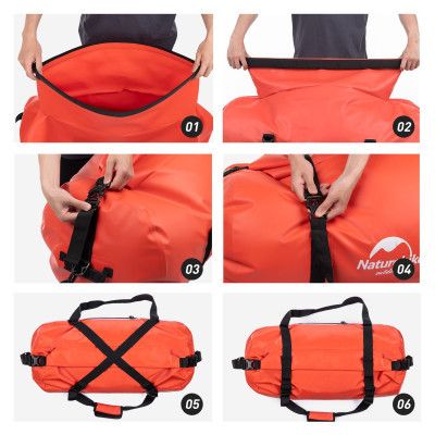 Сумка дорожная Naturehike баул водонепроникний NH20FSB03 90 л червона (6927595744314) | Зображення 2