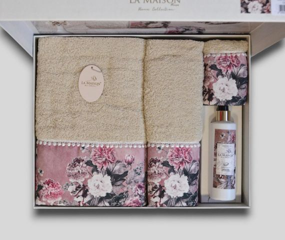 Подарочный набор полотенец La Maison, 3 шт. с ароматом Nora Bej | Зображення 2