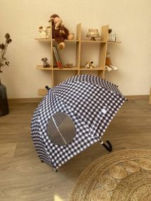 Парасолька дитяча напівавтомат Чорного кольору