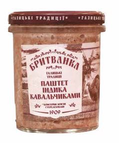 Паштет индейки кавальчиками Бритванка 310 г