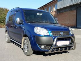 Кенгурятник WT003 (нерж.) 51 мм, без надписи для Fiat Doblo I 2001-2005 гг
