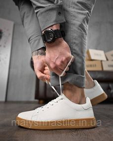 Мужские кроссовки white/ camel   ДЛ6282