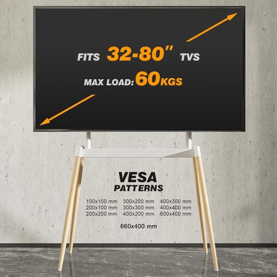 Кронштейн підлоговий для ТВ, Підлогова стійка для телевізора, Підставка під телевізор, Rfiver Wood | Зображення 4