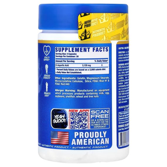 Тестостероновый бустер Ronnie Coleman Vital Edition, Test XS™, 120 Capsules (780 mg per Capsule) | Зображення 1