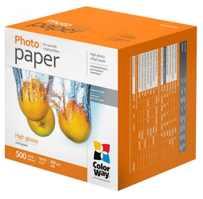 Бумага 10*15см глянцевая 260г/м картон. уп 500 шт ColorWay PG2605004R