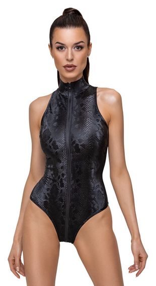 Спокусливе боді Cottelli Collection Body Snake black 2643111 - XL Sex Aura | Зображення 1
