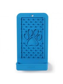 Коврик силиконовый для лакомств и лизания вертикальный Dexas Snack Distract - Silicone Licking Mat, голубой