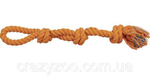 Іграшка для собак Trixie DentaFun Playing Rope канат з 3 вузлами помаранчевий 60 см TX-3275