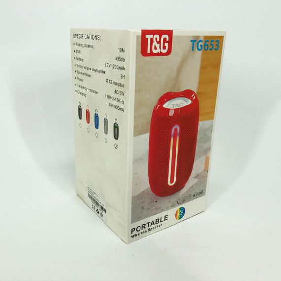 Портативна Bluetooth-колонка TG653 USB з ремінцем. RK-191 Колір: зелений | Зображення 5