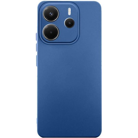 Чехол TPU GETMAN Liquid Silk Full Camera для Xiaomi Redmi Note 14 4G (Int. version) Синий / Navy blue