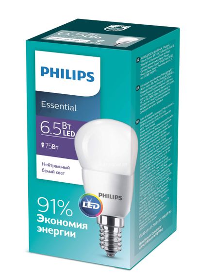 Лампа світлодіодна LED PHILIPS ESS LEDLustre 6,5W E14 4000K | Зображення 1