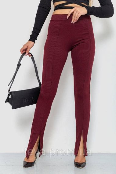 Лосини жіночі в рубчик колір бордовий розмір XXL FA_008017