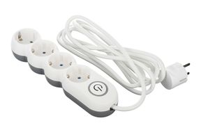Сетевой фильтр 2Е Plus 4XSchuko с выключателем 3G1.0*3M, white (2E-U04VESM3W)