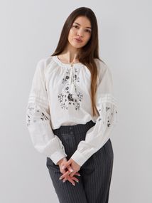 Блуза з принтом жіноча GENUA G01104-0007 XL Білий shop (2000999449192)