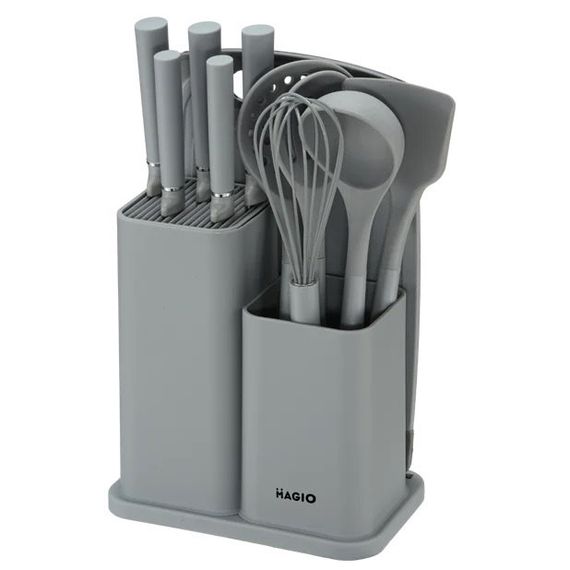 Силиконовые предметы для кухни Magio, Набор для готовки из нейлона, Набор поварешек на подставке CP-31