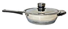 Кастрюля из нержавеющей стали Z.P. International ZP-105 с крышкой 24,0×7,0 см 3,2 л