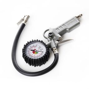Пистолет для подкачки колес пневматический с манометром 85-200л/мин, 12бар APRO