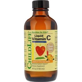 Вітамін C ChildLife Essentials, Liquid Vitamin C, 4 fl oz 118,5 ml Natural Orange Flavor CDL10200