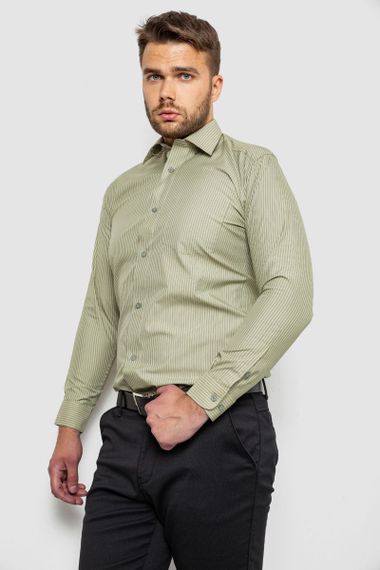 Рубашка мужская, цвет оливковый, 244R881-1 | Зображення 2