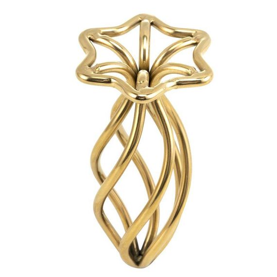 Анальна пробка LOCKINK SEVANDA Hollow Spiral Golden Metal Anal Plug — S size sexstyle | Зображення 8