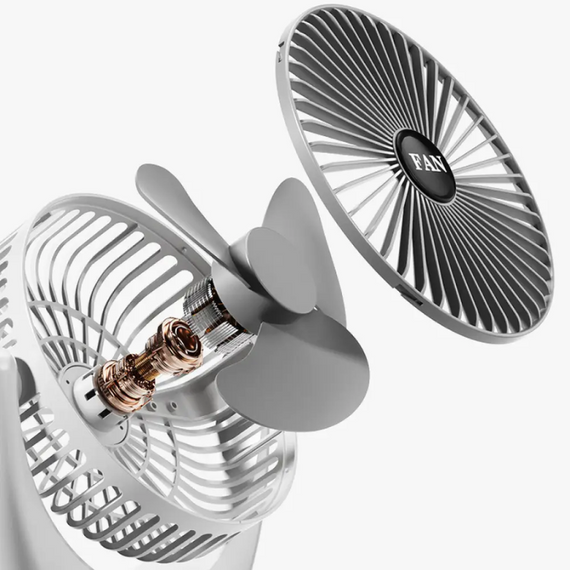 Портативний вентилятор настільний міні ручний Portable Fan AND, акумуляторний вентилятор для офісу та дому | Зображення 4