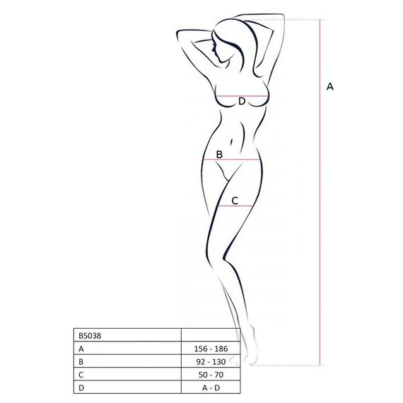 Бодистокинг Passion BS038 white, комбинезон, имитация чулок и пояса | Зображення 3