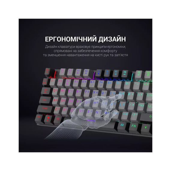 Клавіатура GamePro MK100B Blue Switch LED USB Black (MK100B) | Зображення 9