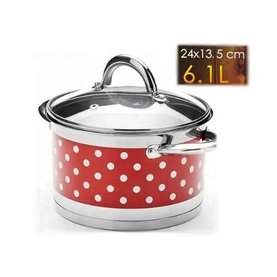 Кастрюля з кришкою 6,1 л з нержавіючої сталі XPRO GF-2033 (24369-2033_552) | Зображення 7