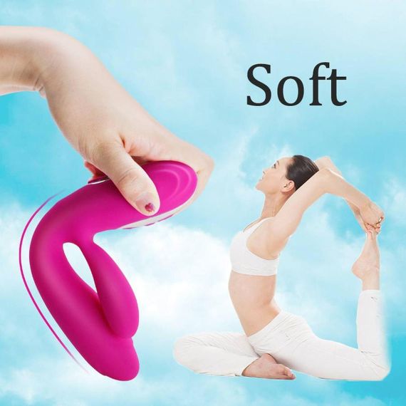 Вібратор - Joker Heating Double Vibrating Massage Stick Pink Sex Aura | Зображення 5